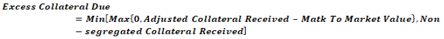 This image displays the Excess Collateral Due.