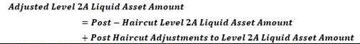 Adjusted level 2A liquid asset amount