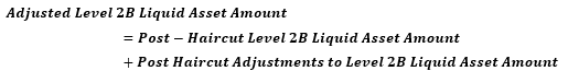 Adjusted level 2B liquid asset amount