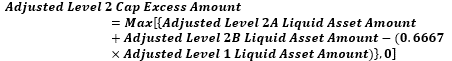 Adjusted Level 2 Cap Excess Amount