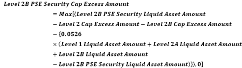 Calculation of Level 2B PSE Security Cap Excess Amount