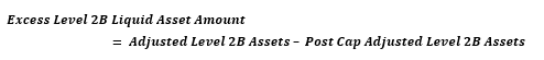 This image displays the Excess Level 2B Liquid Asset Amount.