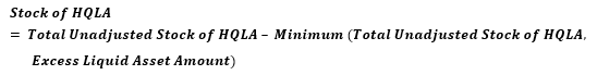 This image displays the Stock of HQLA.