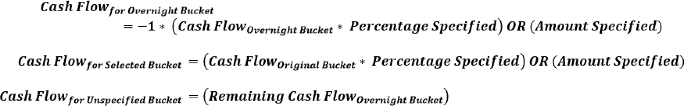 Formula for cash flow assignment for delinquent or defaulted cash flows