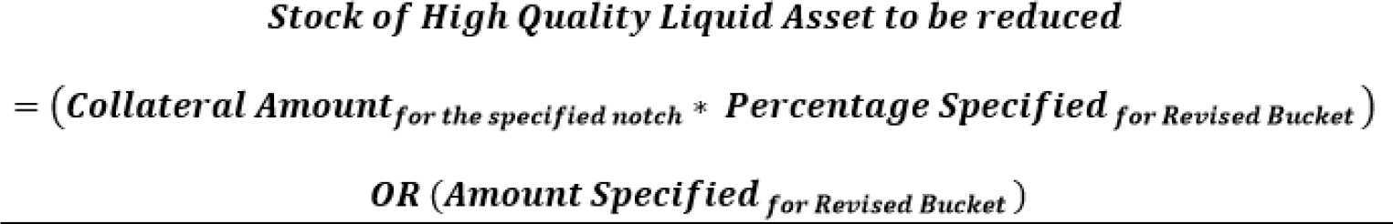 Formula for new stock of HQLA assignment