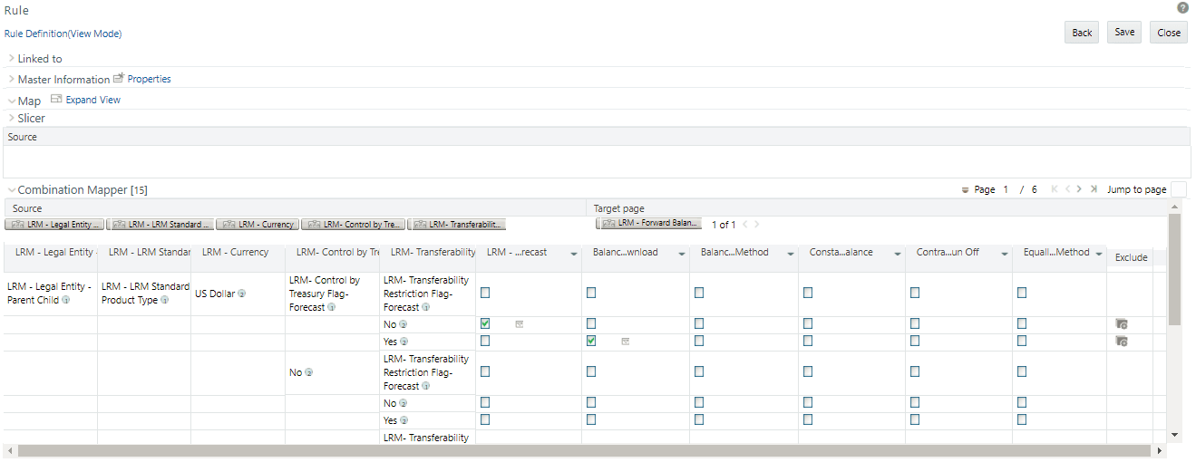 This image displays the Rule Run Definition window.