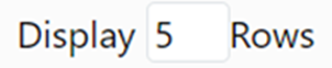 Display the number of rows