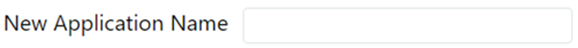 New Application Name