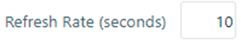 Refresh Rate (seconds)