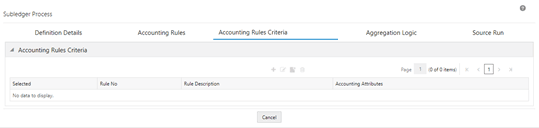 This image illustrates the Accounting Rules Criteria tab