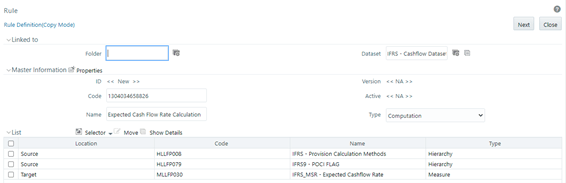 The Rule Definition (Copy Mode) Window