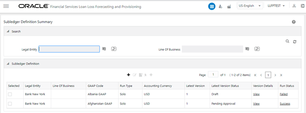 The Search feature enables you to filter the list of existing definitions and find the definitions that you require. The Search feature enables you to filter the list of existing definitions and find the definitions that you require.