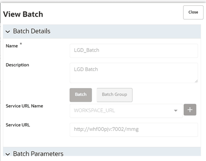 The View Batch Window