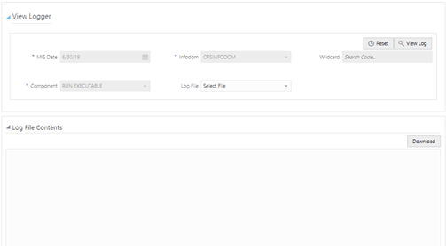 This image illustrates theView Logger window. You must enter the required values in the fields.