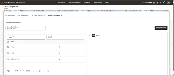 This image displays the DDL and Generic View of the selected object.