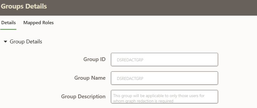 This image displays the Group Details.