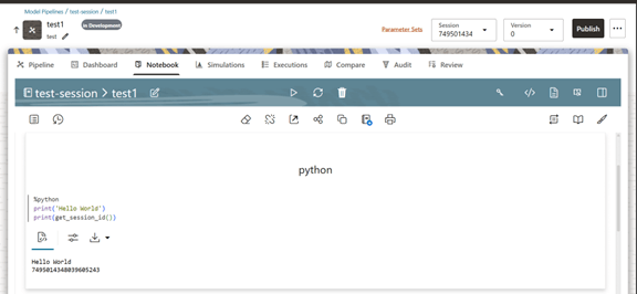 This image displays the Notebook screen.