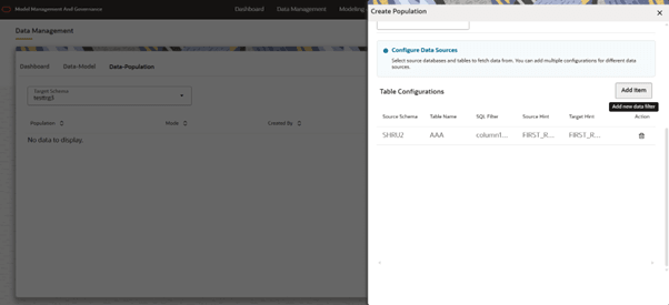 This image displays the Table Level Filters.