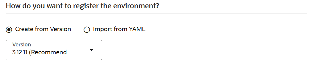 Create from Version Option