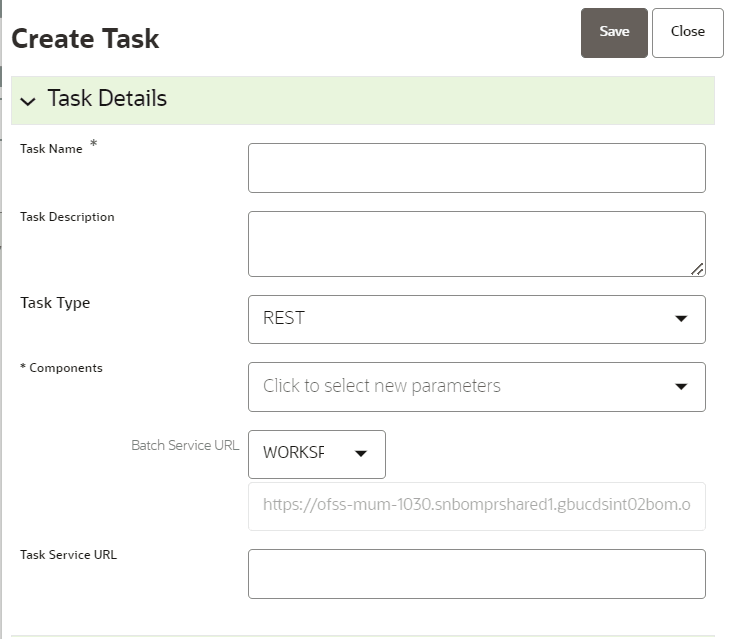 This image displays the Create Task.