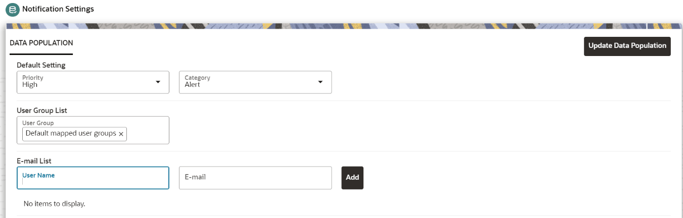 This image displays the Notification Settings.