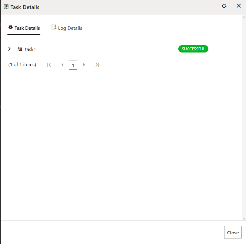 This image displays the Task details.