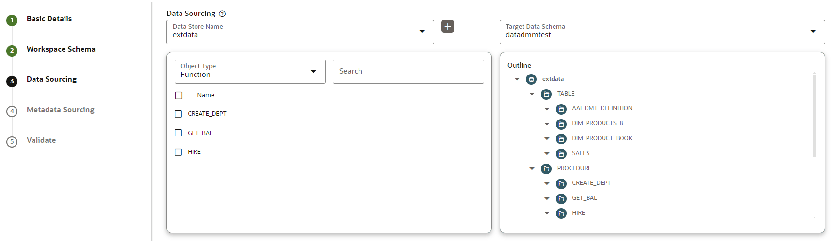 This image displays the Data Sourcing- External Data Source.