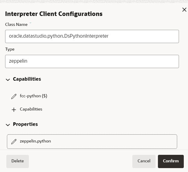 Interpreter Client Configuration