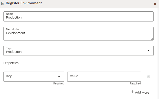 This image displays the registration of OFSAA Environment. This image displays the registration of OFSAA Environment.