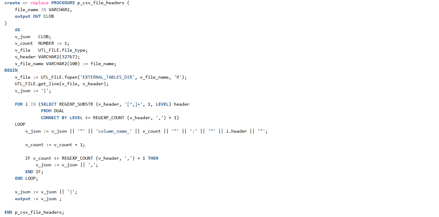 This displays the script for Get Header Details.