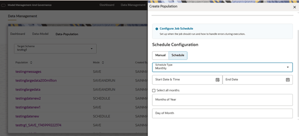 This image displays the Schedule Monthly options.