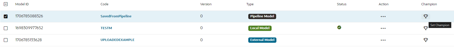 This image displays the View Model Objective page.