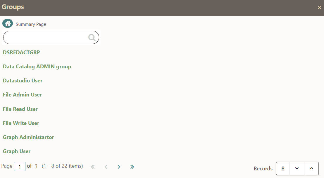 This image displays the Identity Management Groups.