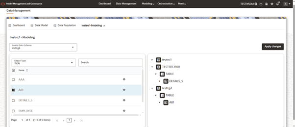 This image displays the Source Schema Name.
