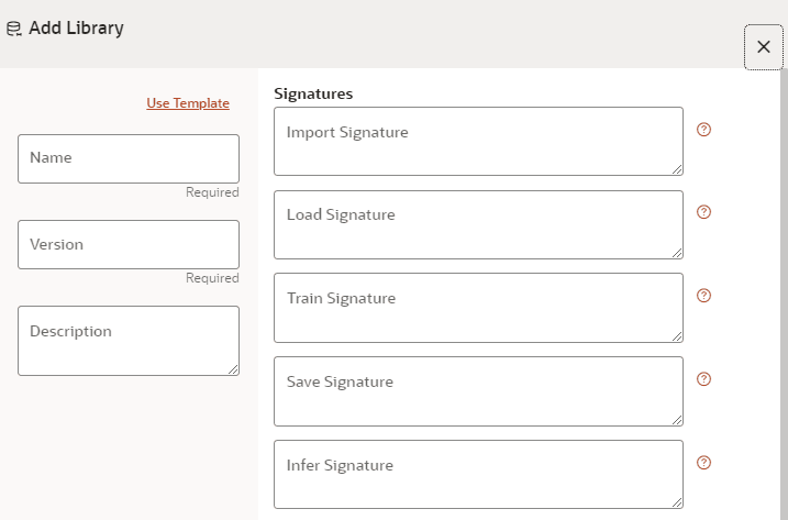 This image displays the Add Library page. This image displays the Add Library page.