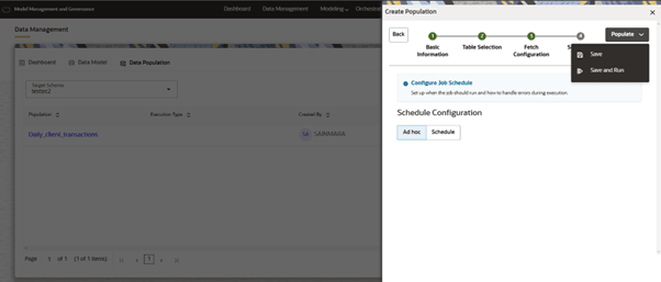 This image displays the Save and Run option. This image displays the Save and Run option.