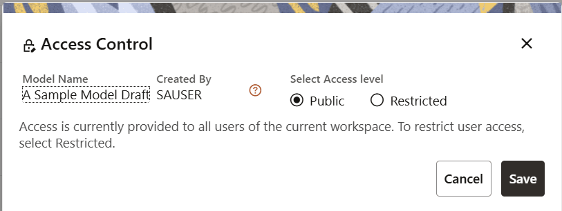 This image displays the Public Mode.