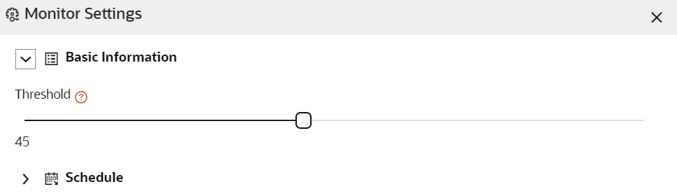 This image displays the Monitor Settings page. This image displays the Monitor Settings page.