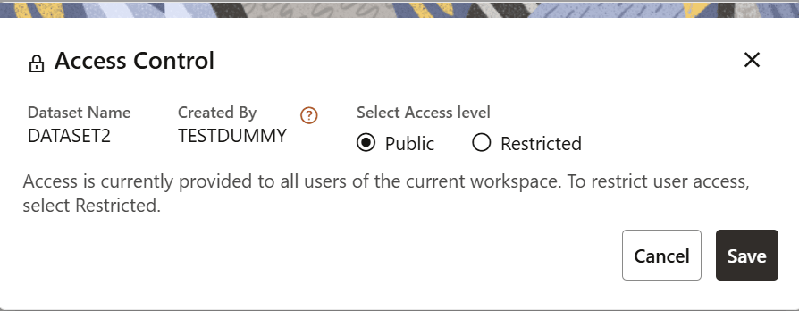 This image displays the Public Mode.
