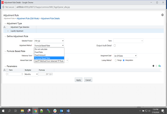 Adjustment Rule Details