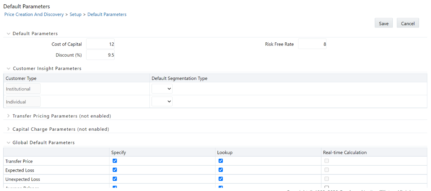 Default parameters when FTP is not enabled
