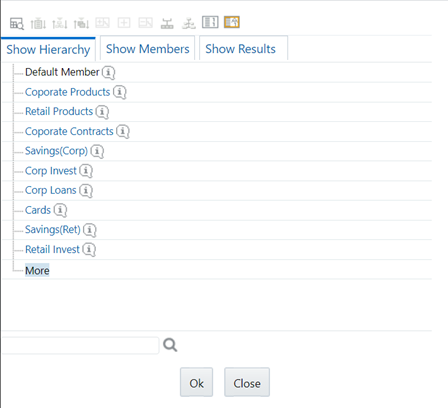 Product Hierarchy window