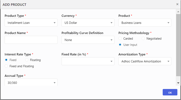 Installment Loan Screen