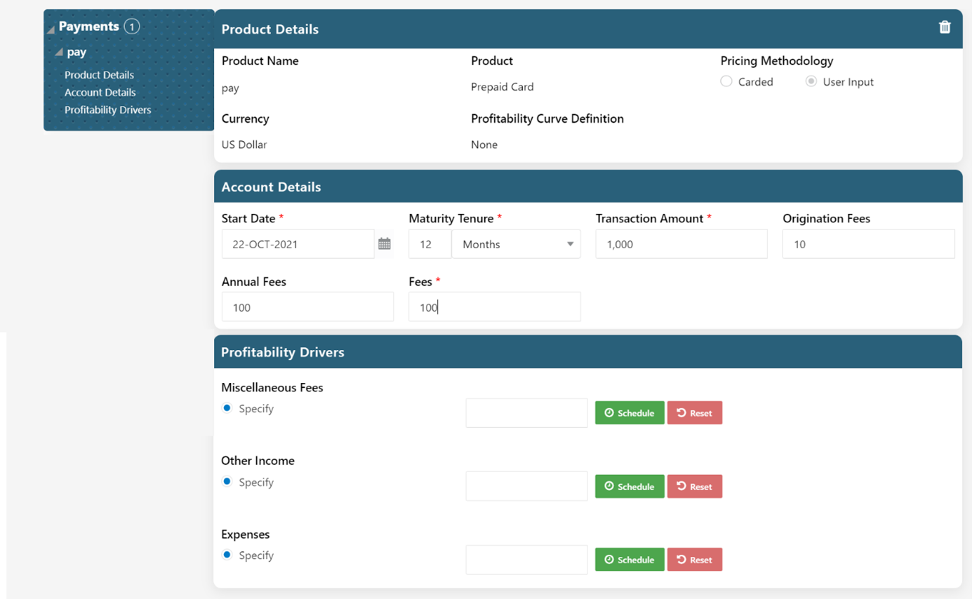 Payments Product Type