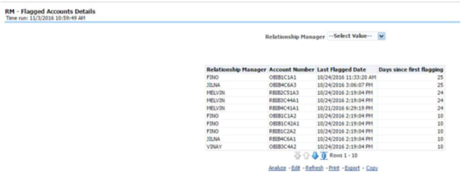 RM - Flagged Accounts Details