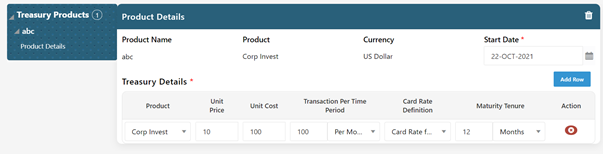 Treasury Products Product Type