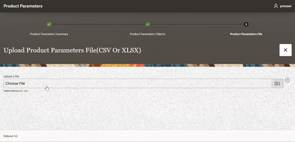 Upload Product Parameters
