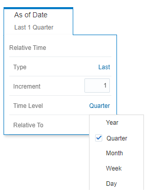 This image displays the As of Date Selection.