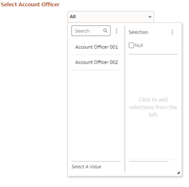 In-canvas Prompt Filter Account Officer