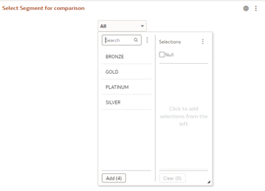 In-canvas Prompt Filter to select Segment for comparison
